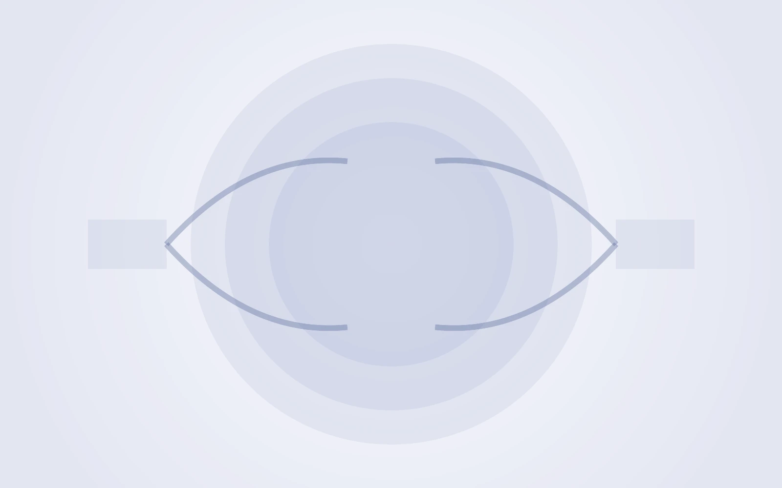 中央の中継点を複数の同心円と境界が囲み、外周からの操作を段階的に絞り込む抽象図