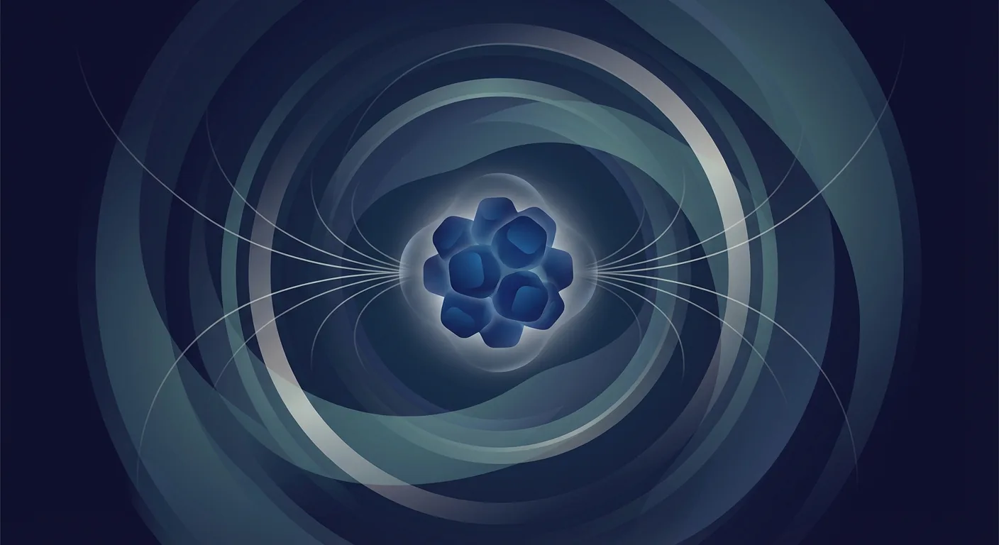 中央のファイル転送基盤を複数の保護レイヤーが囲む文字なし抽象図