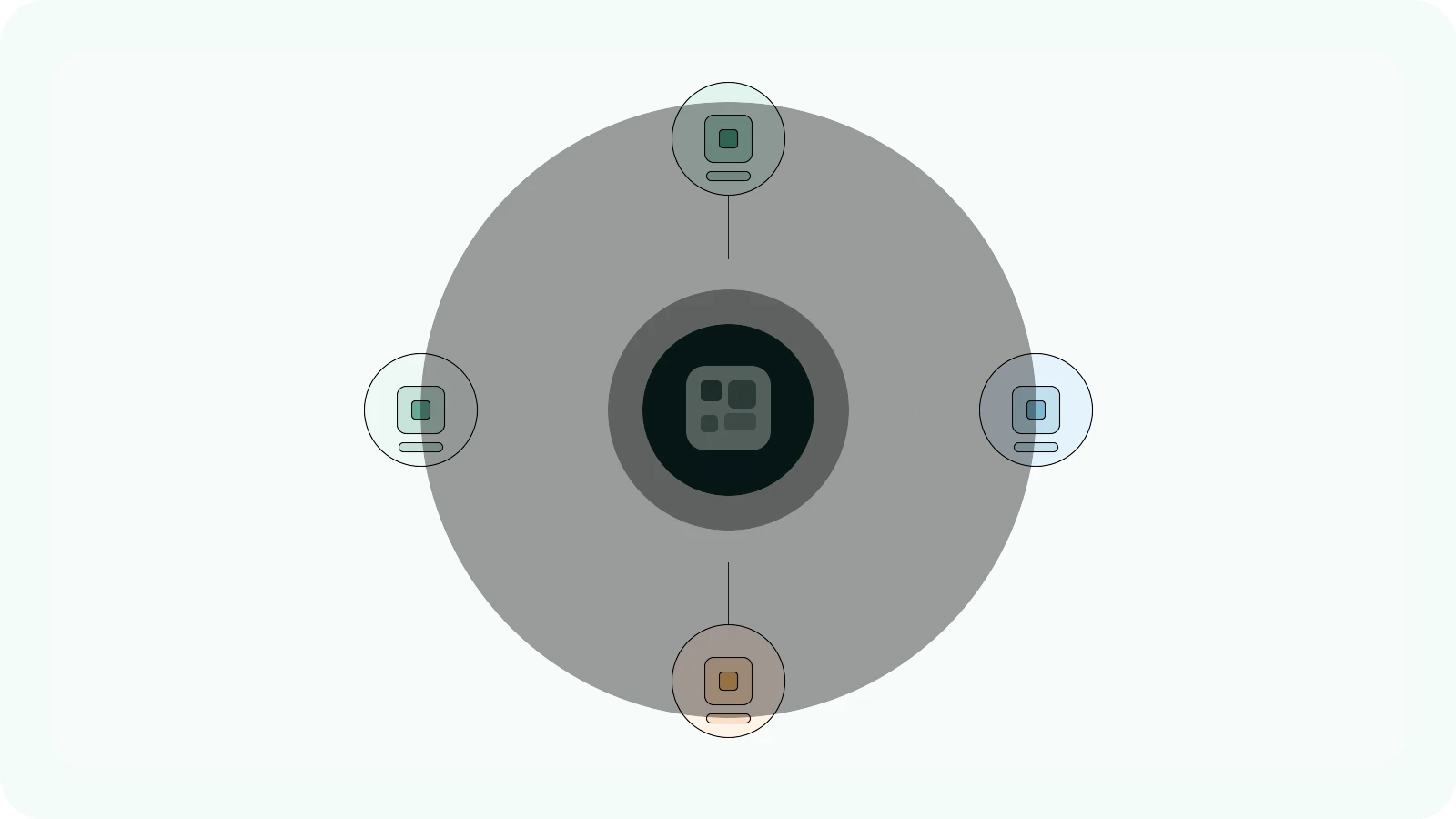 QR 読み取り後の確認、認証、報告、公開導線棚卸しが中央の判断ポイントを囲む多層防御の抽象図