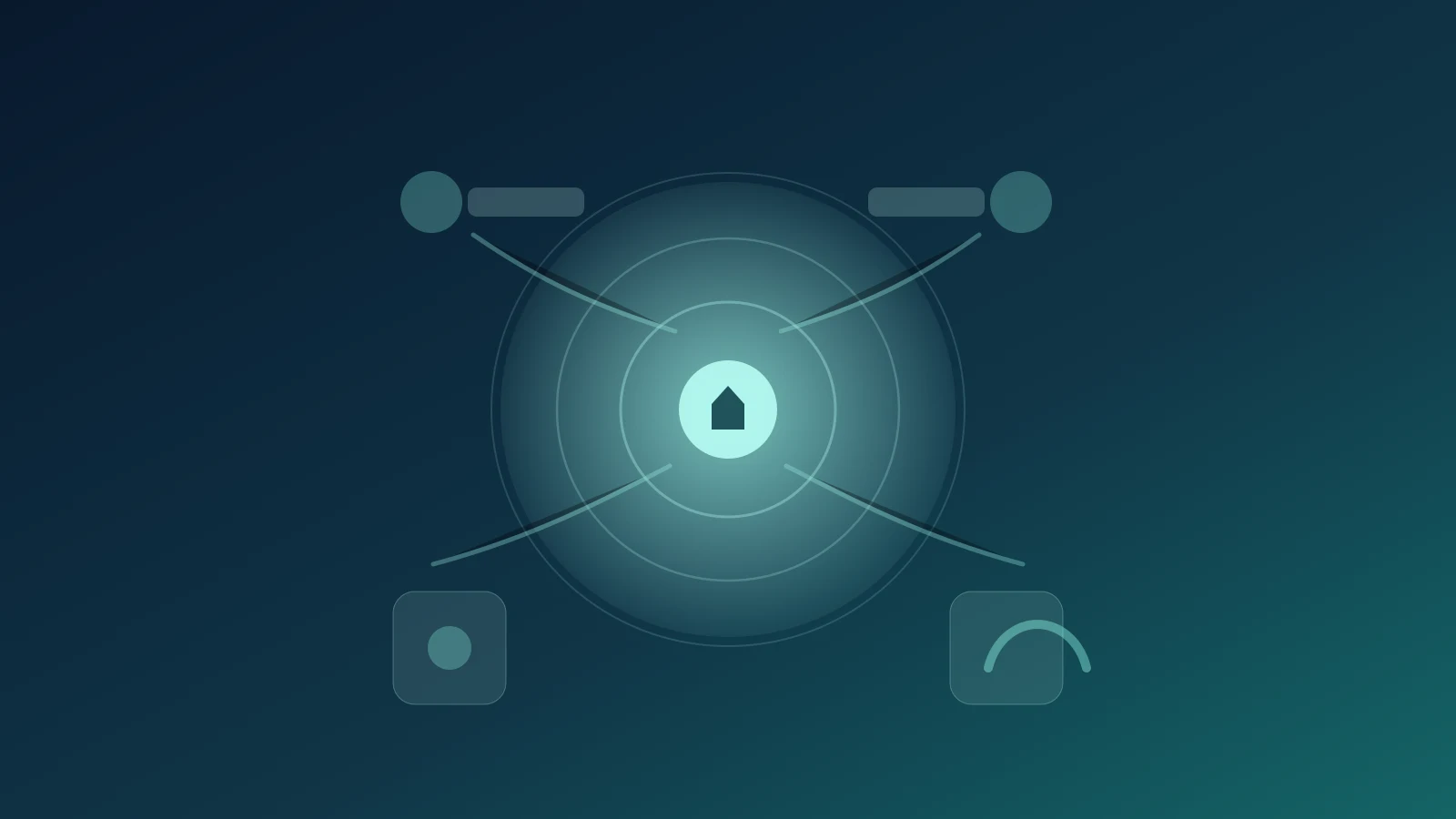 確認フロー、認証、報告導線、外部導線棚卸しが中央の判断ポイントを囲む多層防御の抽象図